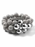 Women: Bauble stretch bracelet - Gray