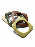 Women: Square bangle set - Green