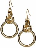 BR Monogram: Knotted ring earring - Gold