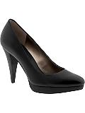 Women: 'Jacky' platform pump - Black has a soft leather upper.
