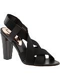 Women: 'Paula' elastic strap sandal - Black