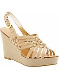 Women: 'Sonya' huarache platform wedge - Bone