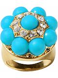 Women: Bright party ring - Turquoise