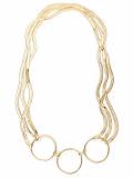 Women: Chain and ring necklace - Gold