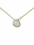 Women: Luxe droplet necklace - Aquamarine