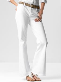 Classic white flared jean