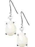 Women: Luxe lemon drop earring - White