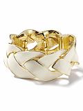 Women: Braided enamel bangle - Ivory