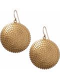 Women: Dotted disc earring - Gold