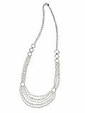 Women: Layered chain necklace - Silver
