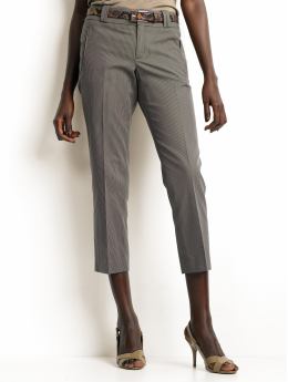 Women: Martin striped cropped pant - Earth brown