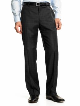 Straight windowpane plaid pant