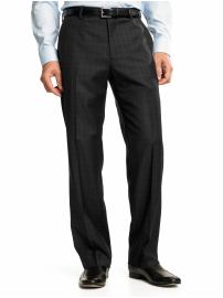 Straight windowpane plaid pant