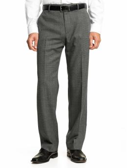 Straight wool textured pant