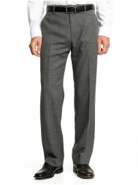 Straight wool textured pant
