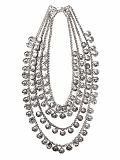 Women: Coin bib necklace - Silver