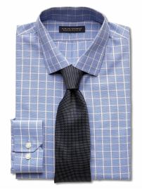 Classic fit non-iron geo-check shirt