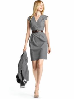 Women: Lightweight wool sheath dress - Charcoal