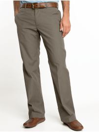Boot-cut cotton pinstripe pant