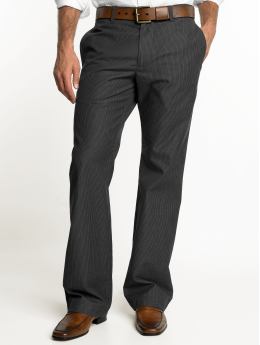 Boot-cut pinstripe grey pant
