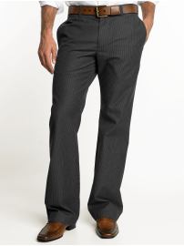 Boot-cut pinstripe grey pant