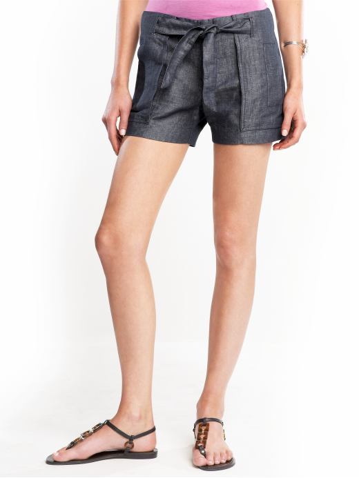 Women's Apparel: Martin chambray short: martin pants by fit | Banana Republic :  spring shorts summer hook and eye