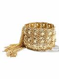 Women: Floral fringe cuff - Gold