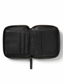 Leather wrap-around zip wallet