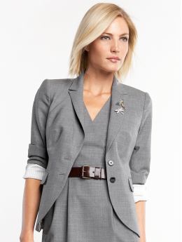 Petite lightweight wool blazer