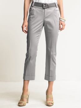 Petites: Petite pinstriped martin slim ankle pant - Gray