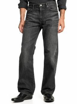 Relaxed faded black jean