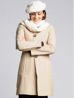 Women's tall: Tall wool-blend lady coat - Misty taupe