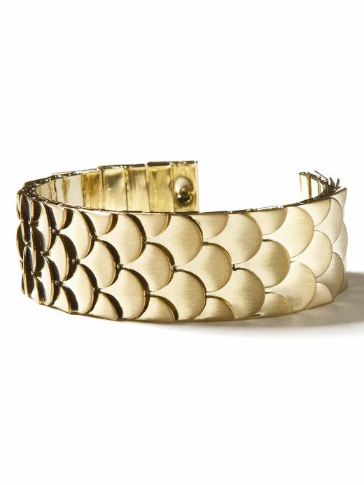 Plated Scales Bracelet, rose gold plated