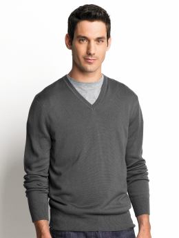 Silk/cashmere v-neck sweater
