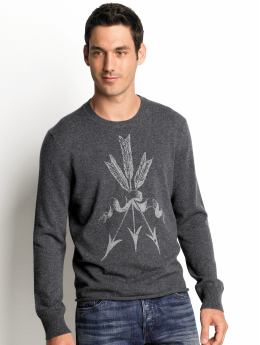 Cashmere 'arrow' graphic crewneck sweater