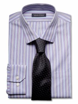 Classic fit non-iron frame-stripe shirt