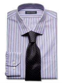 Classic fit non-iron frame-stripe shirt