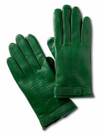 Women: Leather driving gloves - Irish green