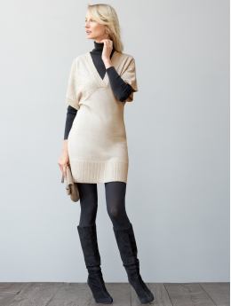 Women: Starburst sweater dress - Oatmeal heather