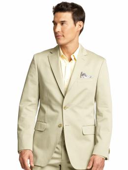 Modern chino two-button suit blazer