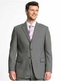 Modern chalk-stripe two-button suit blazer