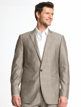 BR Monogram windowpane plaid single-button suit blazer