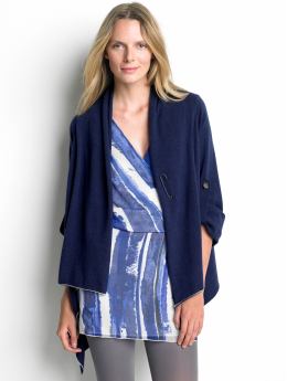 Tab-sleeve cardigan