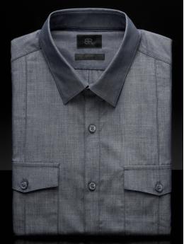 BR Monogram slim fit utility shirt