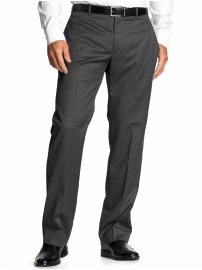 Tailored wool textured pant