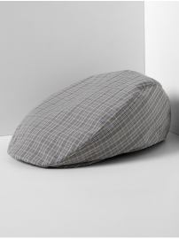 Cotton plaid driving cap