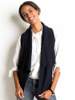 Petite open sweater vest