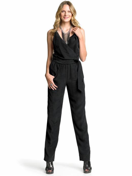 Women's Apparel: Silk halter jumpsuit: Banana Republic