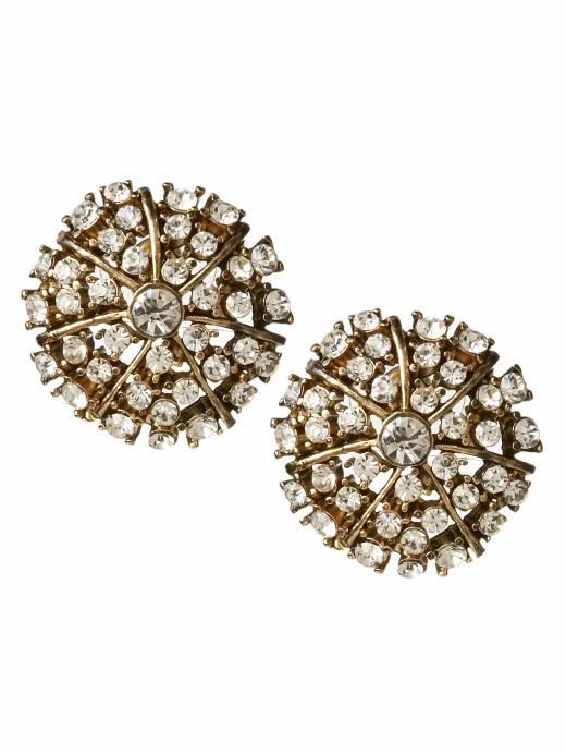 Clustered Jewel Earring, vintage-looking studs