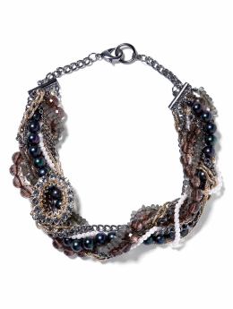 Women: Tangled treasures necklace - Olive